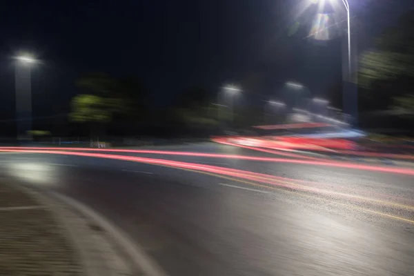 Trânsito Rápido Cidade Carros Movimento — Fotografia de Stock