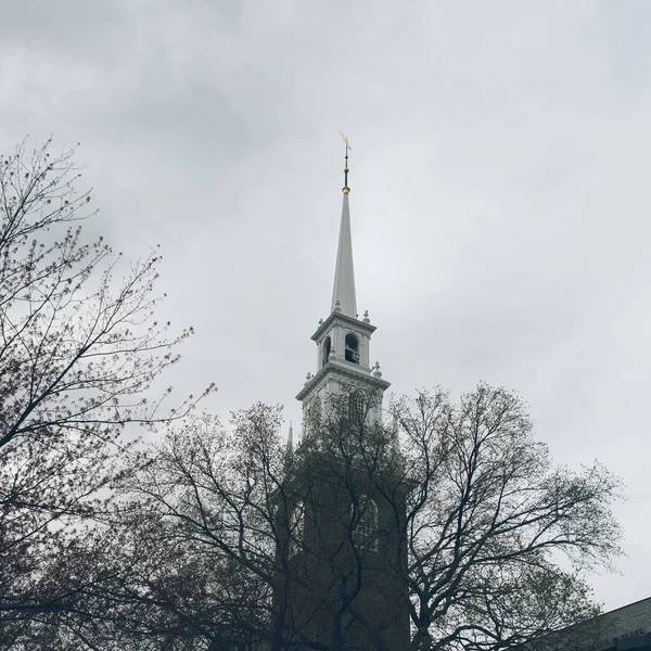 Kilisenin Çan Kulesi New Haven Connecticut Yale Üniversitesi Abd — Stok fotoğraf