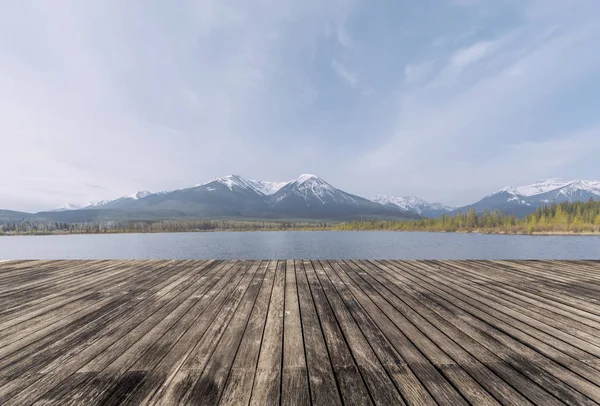 Reflektion Sjön Banff Nationalpark Kanada — Stockfoto