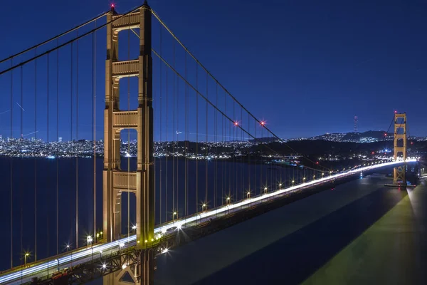 Puente Puerta Oro Noche Expouse Largo Usa —  Fotos de Stock