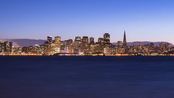 Skyline San Francisco Por Noche Estados Unidos — Foto de Stock