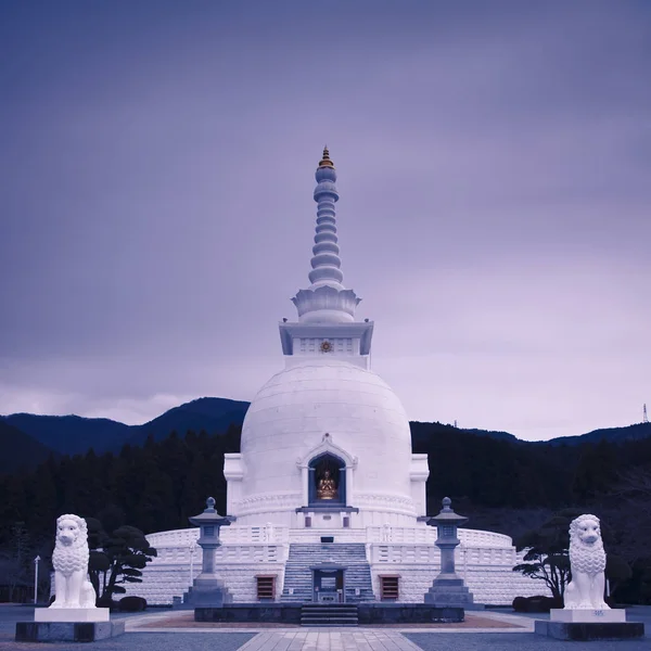 Templo Com Fundo Nascer Sol Japão — Fotografia de Stock