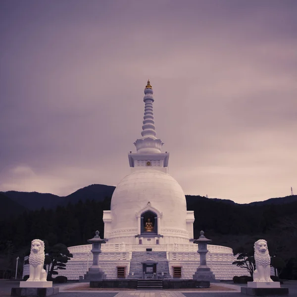 Templo Com Fundo Nascer Sol Japão — Fotografia de Stock