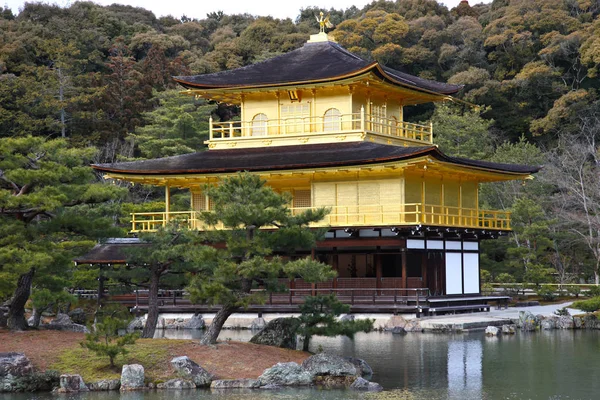 Kinkakuji Dos Mais Famosos Templos Japoneses Kyoto Japão — Fotografia de Stock
