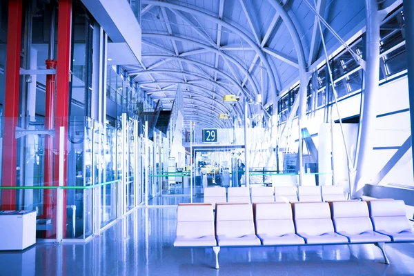 Interno Dell Aeroporto Pudong Shanghai Porcellana — Foto Stock