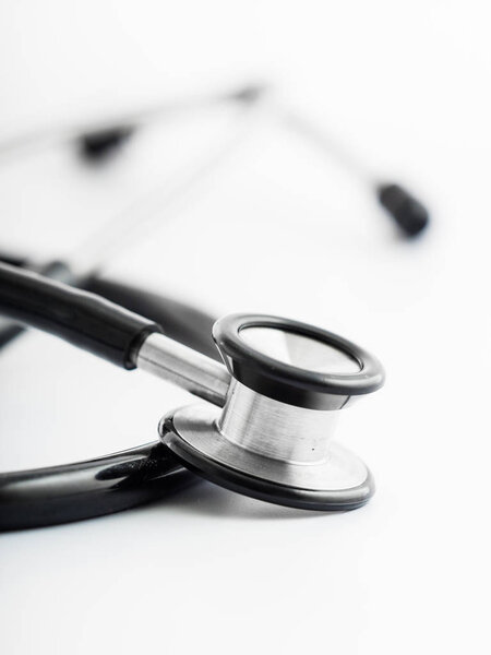 stethoscope on the white background, Studio shot.