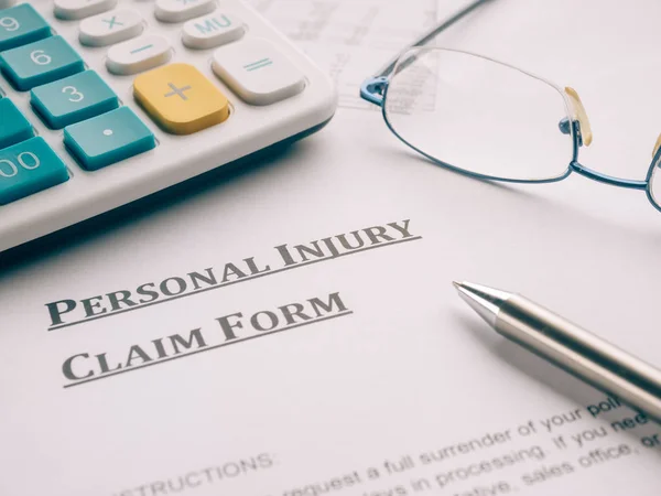 Personal Injury Claim Form — Stock Photo, Image