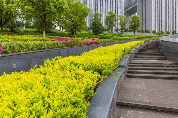 Jardim Verde Área Escritório Shanghai China — Fotografia de Stock