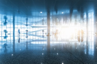 temiz Havaalanı Salonu boşaltın, shanghai, Çin.