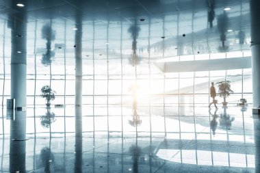 shanghai Pudong Havaalanı iç, Çin.