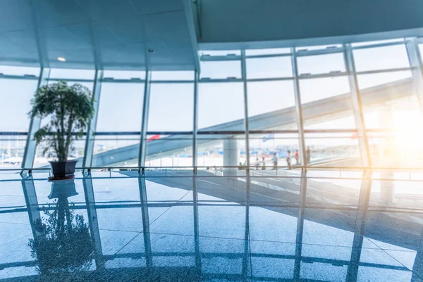 Lege Schone Luchthaven Hall Shanghai China — Stockfoto