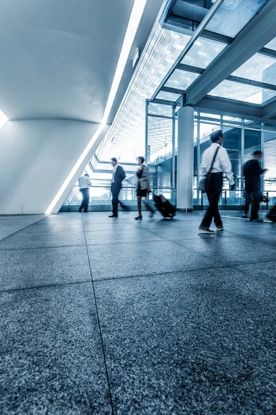 Skara Människor Silhouette Hektisk Flygplats Terminal Koncept — Stockfoto