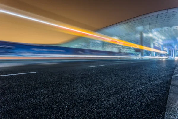 Motion Airport Traffic Night China — Stock Photo, Image