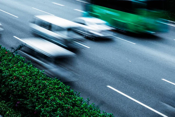 Yüksek Açı Kenti Üstgeçit Trafik Chongqing Çin Çince Karakterler Yolda — Stok fotoğraf