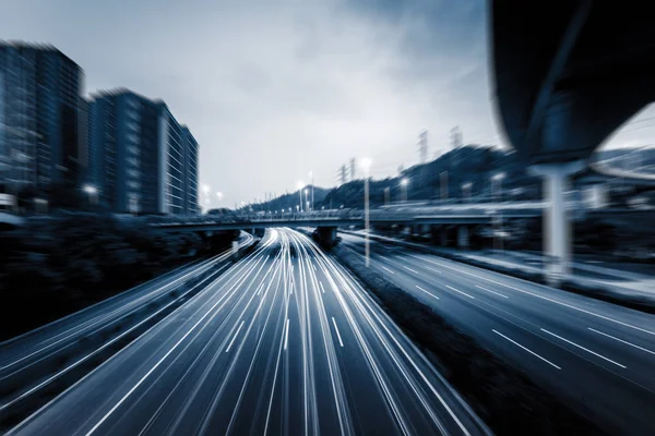 Alacakaranlıkta Chongqing Çin Şehir Meşgul Trafik — Stok fotoğraf