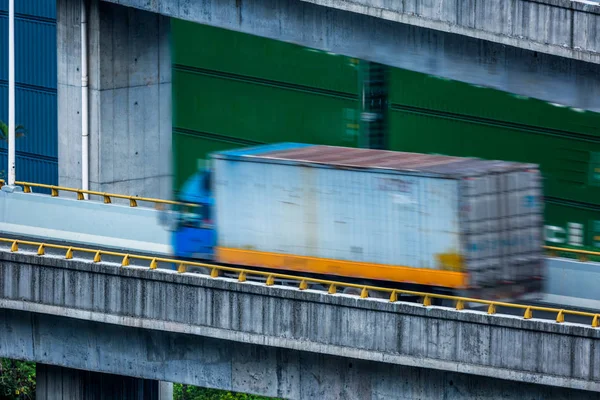 Zware Vrachtwagen Levering Logistiek Transport Concept — Stockfoto