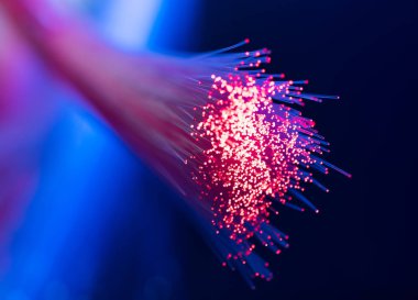 Fiber optik şebeke hattı kablosu arka plan