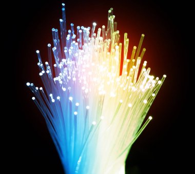Fiber optik arka plan ile lots-in ışık lekeleri