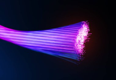 Fiber optik arka plan ile lots-in ışık lekeleri