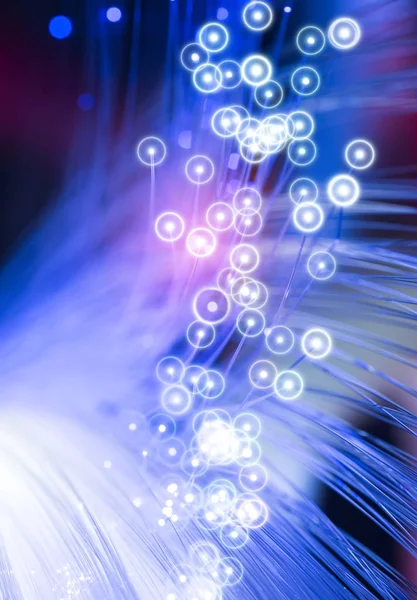 Fiber Optic Nätverket Linje Kabel Bakgrund — Stockfoto