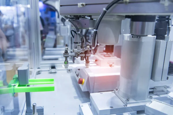 Automatický Robot Montážní Lince Továrně Pojem Industry Inteligentní Továrny — Stock fotografie