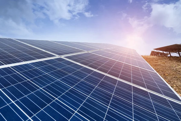 Solar Energy Modern Electric Power Production Technology Renewable Energy Concept — Stock Photo, Image