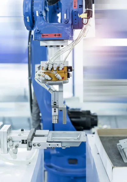 Robotický Ruční Obráběcí Stroj Průmyslové Výrobě Smart Factory Industry Koncept — Stock fotografie