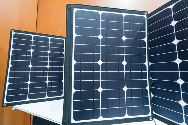 Variety Solar Panels Sale — Stock Photo, Image