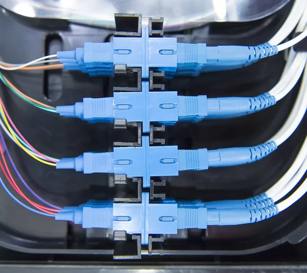 Cables Fibra Óptica Fondo —  Fotos de Stock