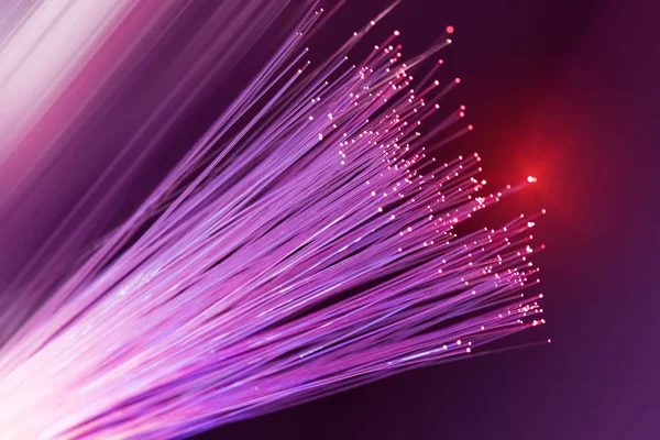 Optik fiber dinamik teknoloji arka planının derinliklerinden uçuyor.