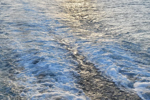 Mar Olas Ola Causada Por Crucero — Foto de Stock