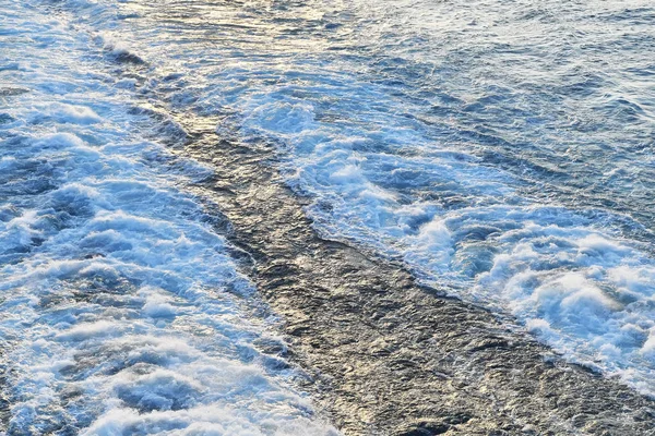 Mar Olas Ola Causada Por Crucero — Foto de Stock