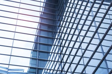 Mimari, Modern İnşaat Cam Cephesi İş Arkaplanı 'nı ayrıntılarıyla anlatıyor