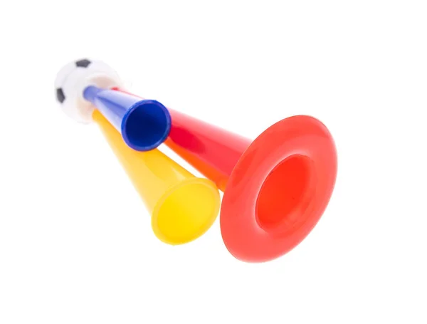 Football Soccer Triple Fan Trumpet — Stock Photo, Image