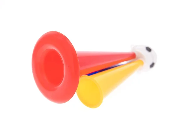Football Soccer Triple Fan Trumpet — Stock Photo, Image