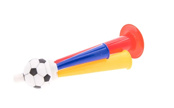 Football Soccer Triple Fan Trumpet — Stock Photo, Image