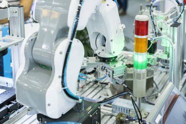 Zenginlik fabrikasındaki robotik görüş sensör kamera sistemi