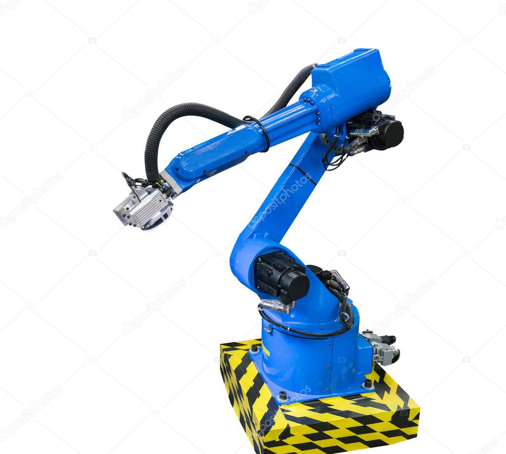 robotic arm for industry isolated on white