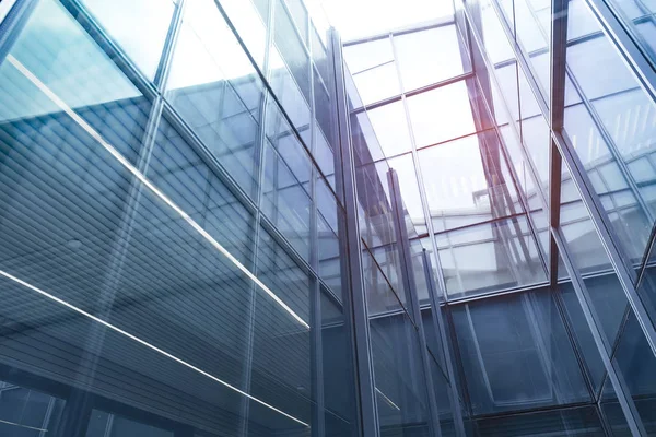 Építészet Részletek Modern Building Glass Homlokzat Üzleti Háttér — Stock Fotó