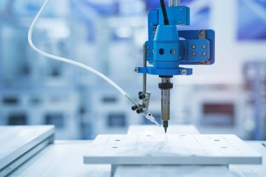 fabrikada baskılı ve montaj elektrik devrekartı (Pcb) için otomatik nokta lehimleme için robotik sistemin lehim demir uçları