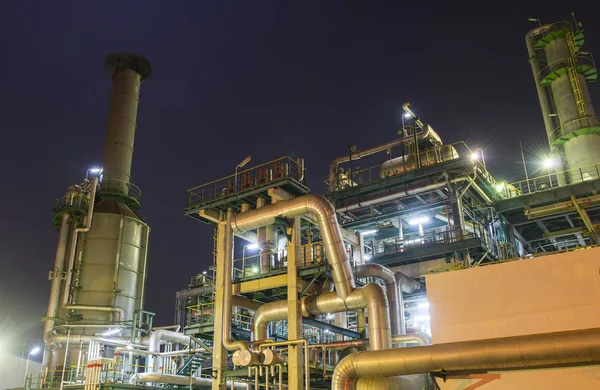 Refinery Industrial Plant Industry Boiler Night — Stock Photo, Image