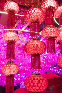 Çin Gelenek dekorasyon fenerler, önümüzdeki Çin yeni yıl için en iyi dilek ve iyi şanslar demek