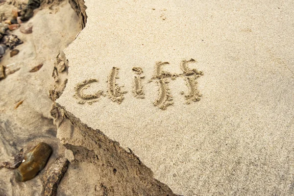 Cliff Write Sand — Stock Photo, Image