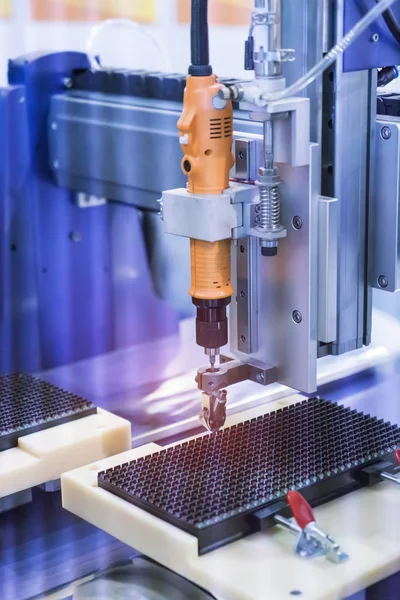 Robot Vrtačka Obráběcí Stroj Mobilní Průmyslové Výrobě Továrny — Stock fotografie