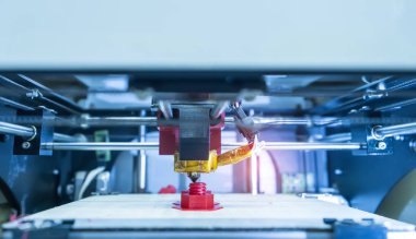 3b yazıcı nesnesi plastik yazdırma. Plastik Tel Film, Modern teknoloji. 