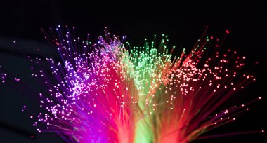Fiber optik gösteren veri veya Internet iletişim kavramı