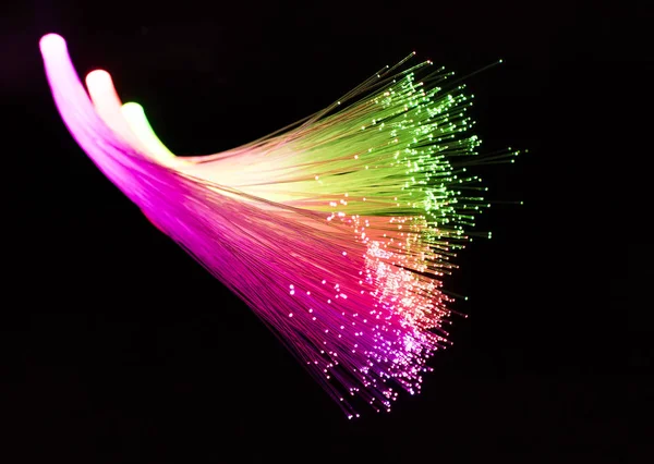 Fibre optique montrant des données ou un concept de communication Internet — Photo