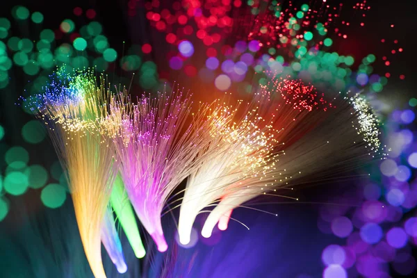 Fiber optic showing data or internet communication concept — Stock Photo, Image