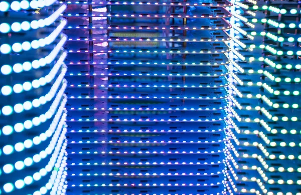Abstrakte LED-Wand mit LED-Beleuchtungstechnik — Stockfoto