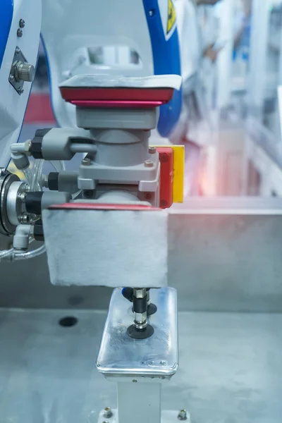 Production line with automatic conveyor belt, industry track. — Stock Photo, Image